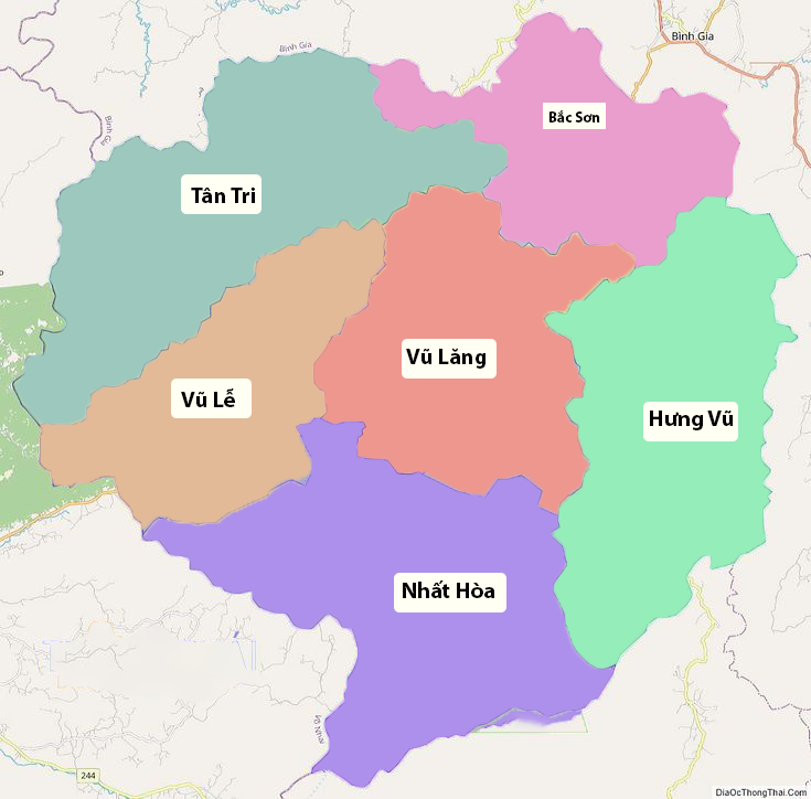 Bản đồ các điểm di tích lịch sử Bắc Sơn